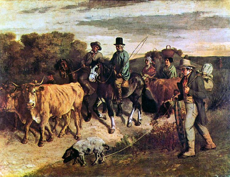Gustave Courbet Bauern von Flagey bei der Ruckkehr vom Markt Sweden oil painting art